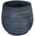 Coloured terracotta pot